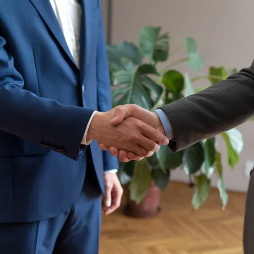 Apretón de manos que simboliza colaboración